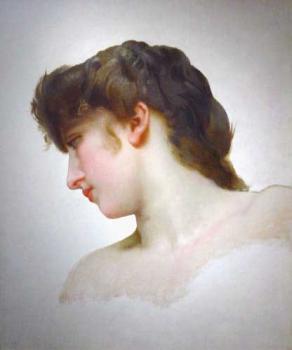 威廉 阿道夫 佈格羅 Etude de Tete de Femme Blonde Profil, Study of a Blonde Woman's Profile